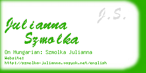 julianna szmolka business card